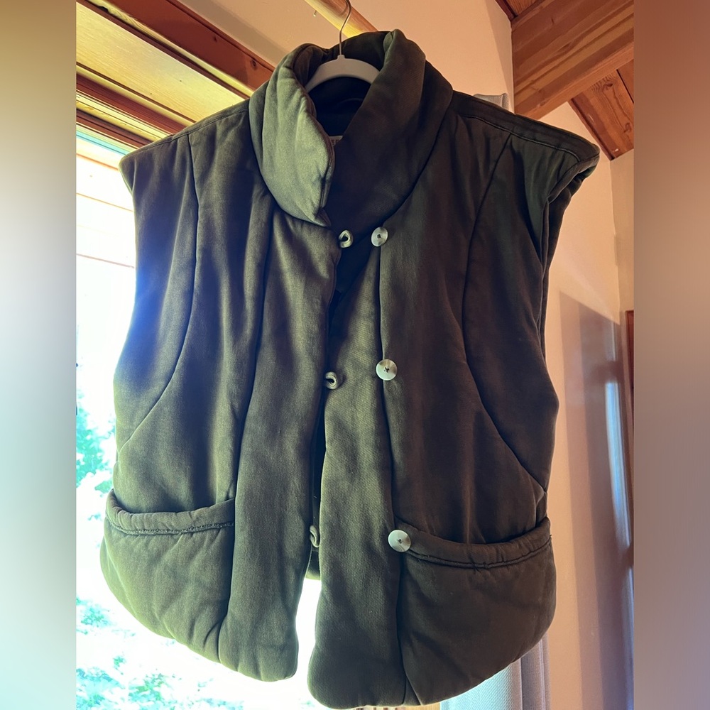 NWT - Free People Roll With Us Puffer Vest - Brown, Size Small